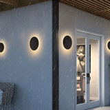 אור קיר חיצוני LED עגול מתכת מינימליסטי