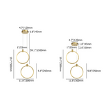 2 אור תליון עיגול אור זהב פליז קסם אור תלייה