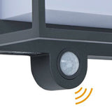 חיישן אקריליק מלבני מודרני מופעל על ידי שמש IP65 מנורת קיר חיצונית עמידה למים