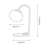 מנורת שולחן מזכוכית מרשמלו מתכת