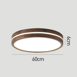 אור תקרה עגול מעץ