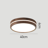 אור תקרה עגול מעץ