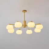 נברשת חדר מגורים בכדורי כותנה מעץ יצירתי