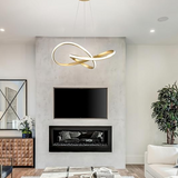 אור תליון עיגול זהב מינימליסטי תאורת תקרה LED