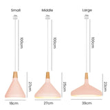 מנורת תלייה קונית מתכתית בסגנון מקרון צרפתי