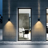 מנורת קיר חיצונית עמידה למים מזכוכית עגולה מודרנית IP65