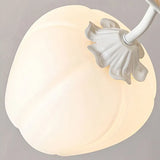 מנורת תקרה קטנה בסגנון טיפאני צרפתי עם עיצוב פרח פשוט