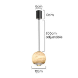 מנורת תלייה עולמית ממרמר אלבסטר בסגנון נורדי