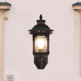 מנורת קיר חיצונית מזכוכית עתיקה