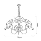 נברשת פרחים מזכוכית מוראנו