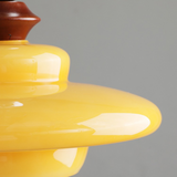 אור תליון לחדר אוכל זכוכית בז' בסגנון ימי הביניים