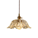 אור תליון פרח זכוכית