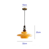 אור תליון לחדר אוכל זכוכית בז' בסגנון ימי הביניים