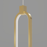 2 אור תליון עיגול אור זהב פליז קסם אור תלייה