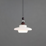 אור תליון לחדר אוכל זכוכית בז' בסגנון ימי הביניים