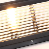 מנורת עמוד חיצוני מזכוכית מרובעת עם צלעות