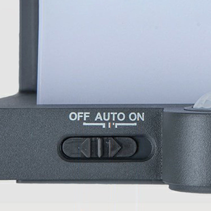 חיישן אקריליק מלבני מודרני מופעל על ידי שמש IP65 מנורת קיר חיצונית עמידה למים