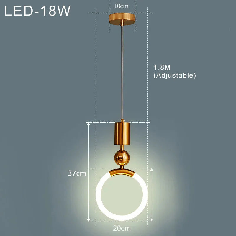 מנורת תלייה LED נורדית פשוטה