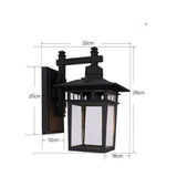 מנורת קיר חיצונית Alessio Black Deco