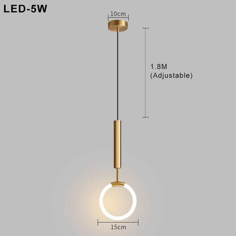 מנורת תלייה LED נורדית פשוטה